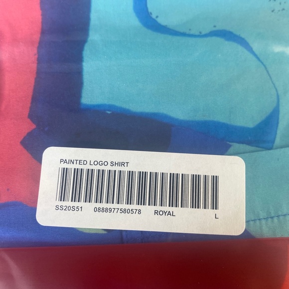 Supreme Painted Logo Royal Shirt Large - Picture 2 of 4